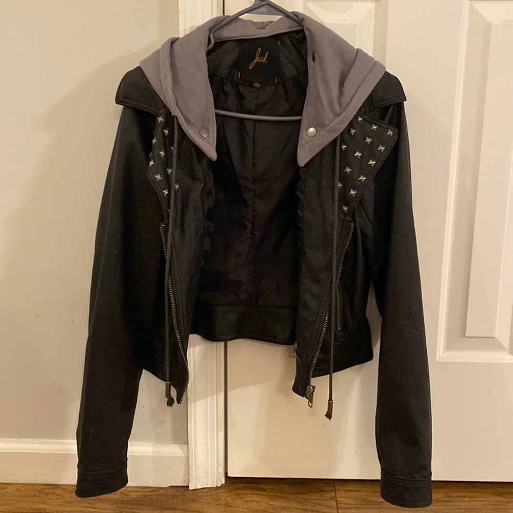 Faux Leather Moto Jacket